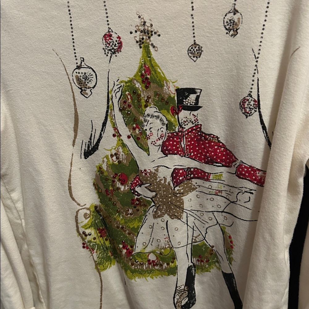 Onque unique nutcracket characters Festive Ballet Long-Sleeve Top. XL.